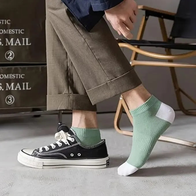 Unisex Breathable Cotton Ankle Socks (5 Pairs)