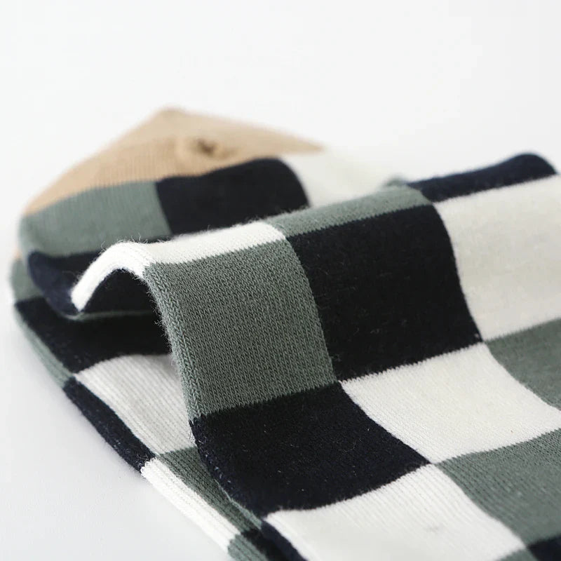 "Grid" Cotton Socks (5 Pack)