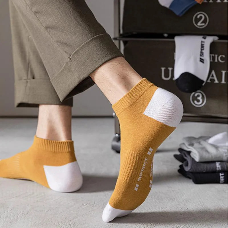 Unisex Breathable Cotton Ankle Socks (5 Pairs)